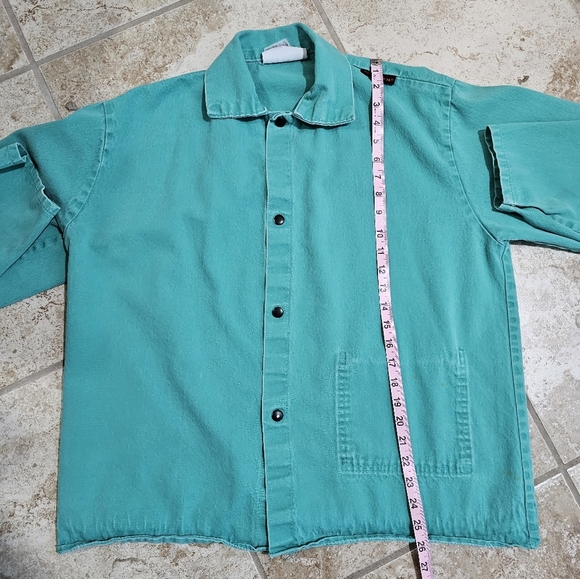 Westex FR7A Men’s Large Green Fire Retardant Snap Button Utility Jacket Safety - Picture 6 of 7
